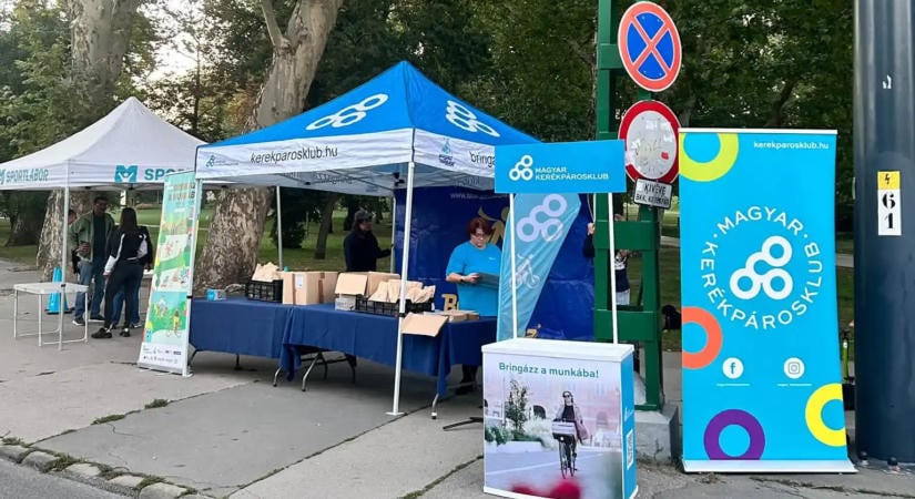 Reggelivel és uzsonnával várta a munkába tekerőket a Magyar Kerékpárosklub