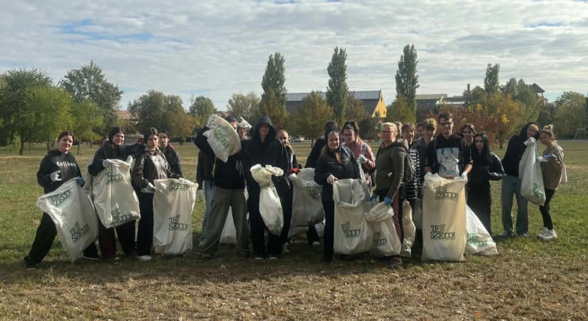 Tisztább és élhetőbb környezetért szedtek szemetet az Eötvös diákjai