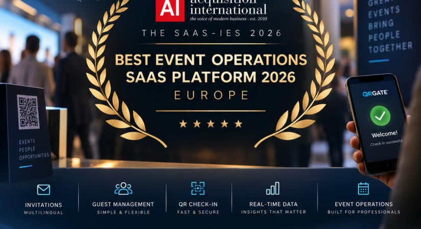 Magyar fejlesztésű QRGATE kapta a „Best Event Operations SaaS Platform 2026 – Europe” elismerést