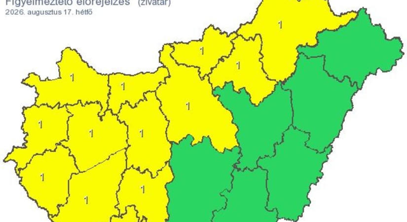 Már a kertek alatt jár a hidegfront: kiadták az elsőfokú riasztást zivatarra Zalában!