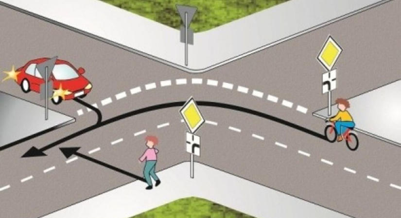 KRESZ-teszt: végzetes lehet, ha itt rosszul döntesz