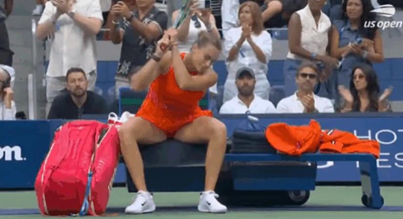 Szabalenka szétverte az ütőjét, de nem ő bukta a legtöbbet a US Openen