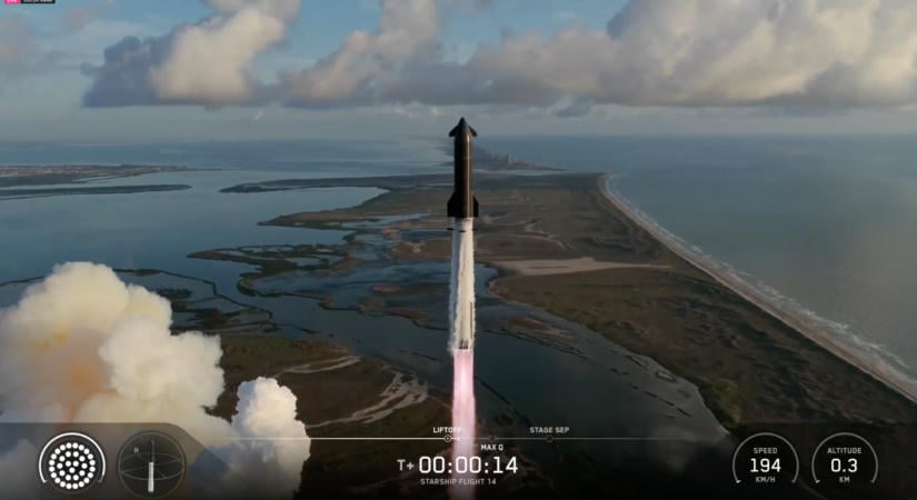 Történelmi utazásra indult a világ legnagyobb űrhajója, a Starship