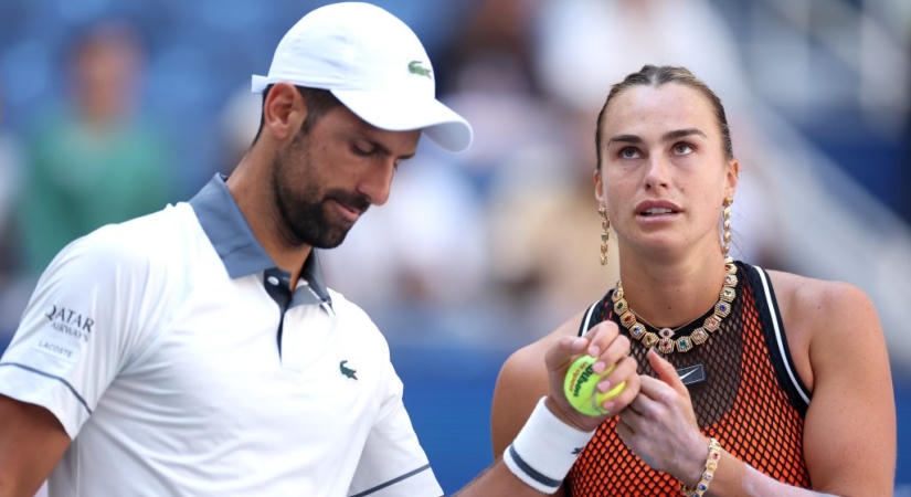 Összeállt Djokovic és Szabalenka a US Openen, de már az első fordulóban kiesett