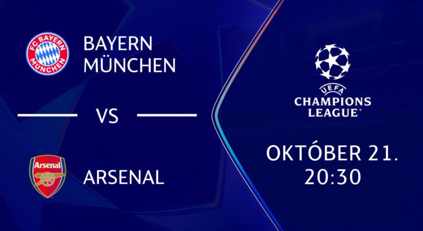 Bayern München–Arsenal: itt nézheted online élőben a rangadót