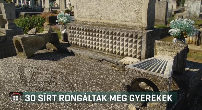 Legalább 30 sírt megrongált három gyerek Hajdúhadházon, mégsem büntethetők