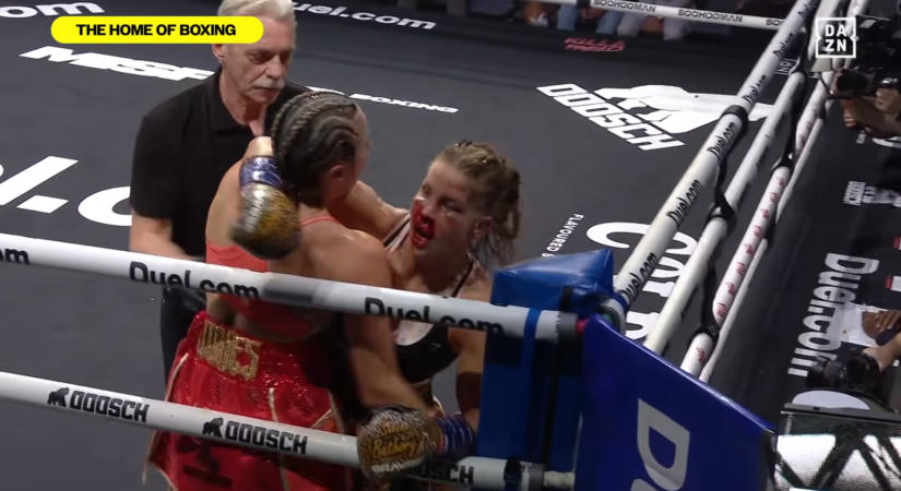 Szabó Franciska hősiesen küzdött, de TKO-vereséget szenvedett a Misfits Boxingban