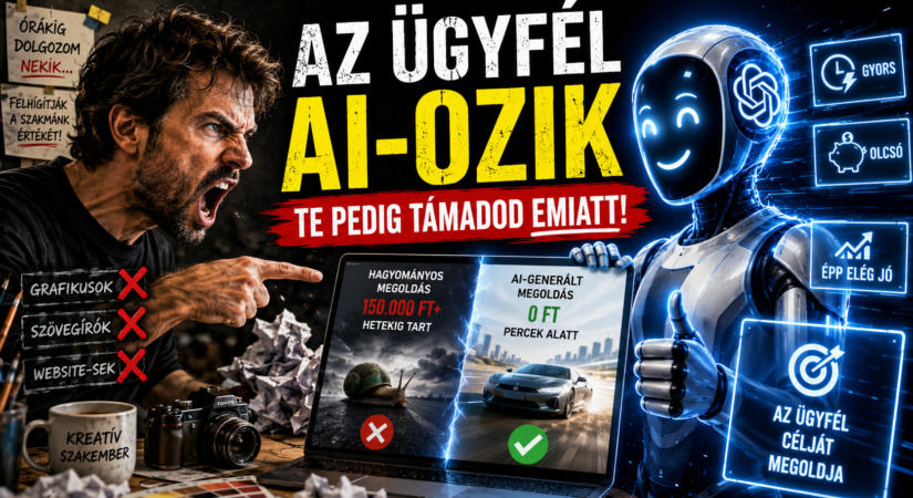 AI-ozik az ügyfél. A grafikusok, szövegírók, webesek lábon lövik magukat, ha ezt csinálják