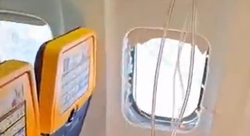 A hajtóműből kirepülő törmelék miatt tört be a Ryanair 737-esének ablaka