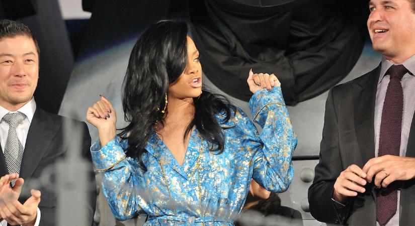 Rihanna volt a vébédöntő igazi sztárja: pezsgővel a kezében táncolt a Macarenára