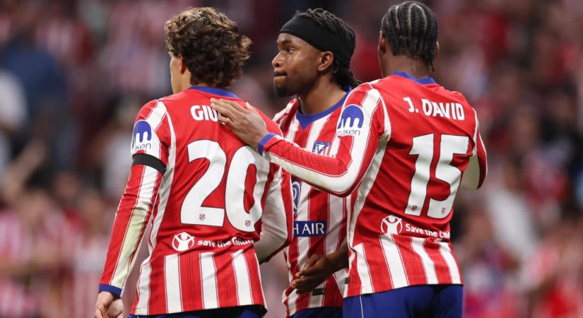 Az Atlético Madrid legyőzte a tíz emberre fogyatkozó Manchester Unitedet