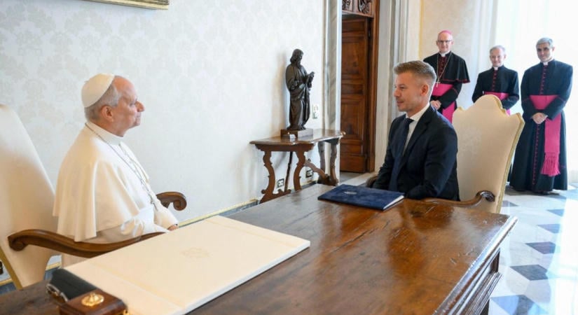 Magyar Péter találkozott XIV. Leó pápával a Vatikánban