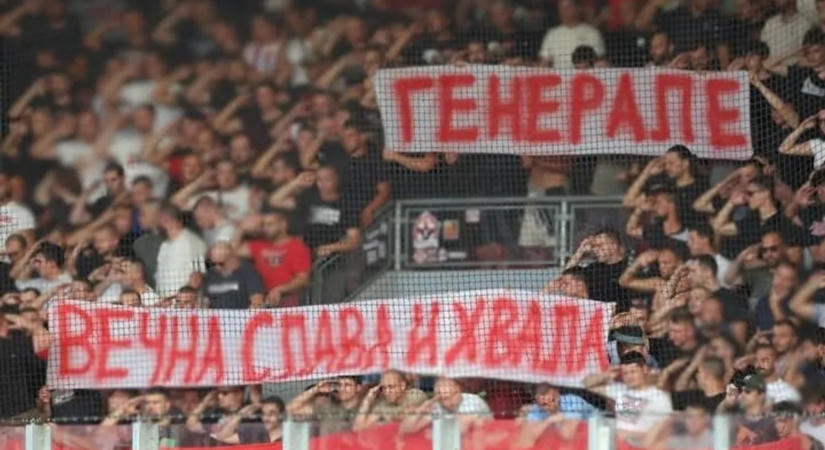 Háborús bűnöst éltető molinókat osztott meg hivatalos közösségi oldalán a Crvena zvezda