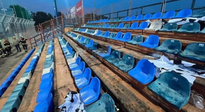 Videó: felgyújtották a vendégszektort a Hajduk Split ultrái